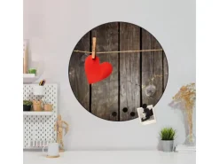 Banjado Magnettafel Rund Größe 47cm Magnetwand Schwarz Aus Metall Magnetpinnwand Pinnwand Motiv Kurznachricht