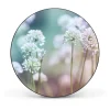 Banjado Magnettafel Rund Größe 47cm Magnetwand Schwarz Aus Metall Magnetpinnwand Pinnwand Motiv Lauchblüte