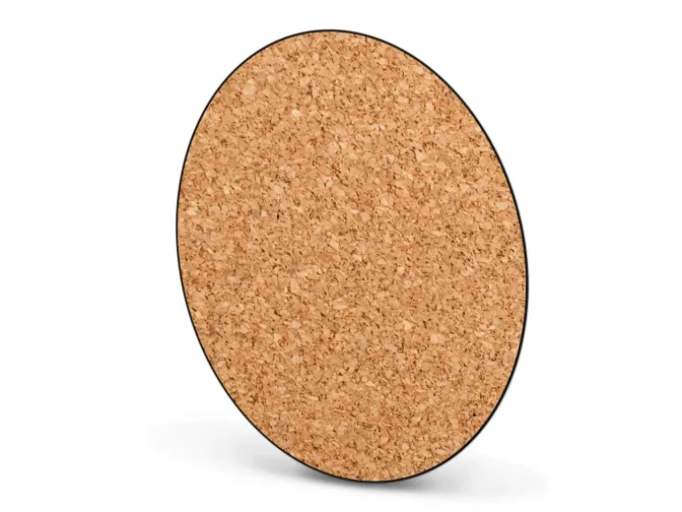 Banjado Magnettafel Rund Größe 47cm Magnetwand Schwarz Aus Metall Magnetpinnwand Pinnwand Motiv Kork