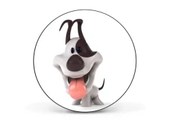 Banjado Magnettafel Rund Größe 47cm Magnetwand Schwarz Aus Metall Magnetpinnwand Pinnwand Motiv Comic-Hund