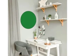 Banjado Magnettafel Rund Größe 47cm Magnetwand Schwarz Aus Metall Magnetpinnwand Pinnwand Motiv Grün