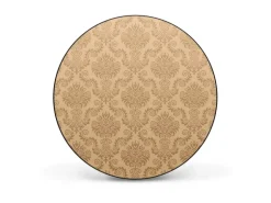 Banjado Magnettafel Rund Größe 47cm Magnetwand Schwarz Aus Metall Magnetpinnwand Pinnwand Motiv Tapete Beige