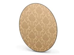 Banjado Magnettafel Rund Größe 47cm Magnetwand Schwarz Aus Metall Magnetpinnwand Pinnwand Motiv Tapete Beige