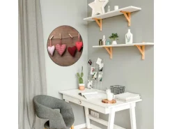 Banjado Magnettafel Rund Größe 47cm Magnetwand Schwarz Aus Metall Magnetpinnwand Pinnwand Motiv Herzen