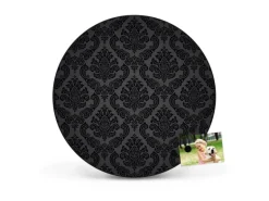 Banjado Magnettafel Rund Größe 47cm Magnetwand Schwarz Aus Metall Magnetpinnwand Pinnwand Motiv Black Deluxe
