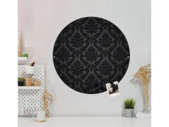 Banjado Magnettafel Rund Größe 47cm Magnetwand Schwarz Aus Metall Magnetpinnwand Pinnwand Motiv Black Deluxe