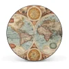 Banjado Magnettafel Rund Größe 47cm Magnetwand Schwarz Aus Metall Magnetpinnwand Pinnwand Motiv Historische Weltkarte