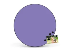 Banjado Magnettafel Rund Größe 47cm Magnetwand Schwarz Aus Metall Magnetpinnwand Pinnwand Motiv Lavendel
