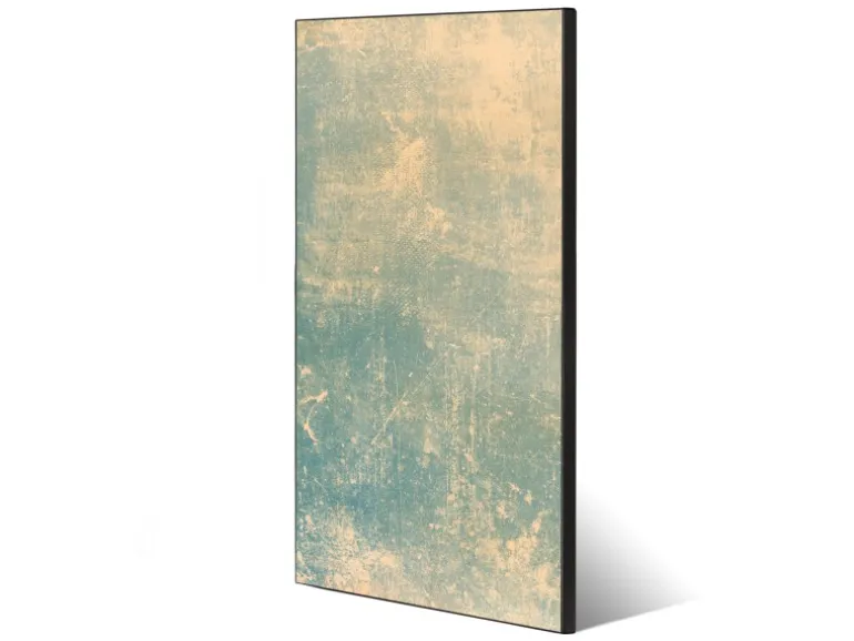 Banjado Magnettafel 37x78cm Magnetwand Schwarz Aus Metall Magnetpinnwand Pinnwand Inkl. 4 Magnete Motiv Patina Grün