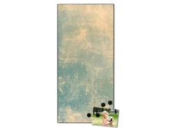 Banjado Magnettafel 37x78cm Magnetwand Schwarz Aus Metall Magnetpinnwand Pinnwand Inkl. 4 Magnete Motiv Patina Grün