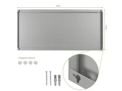 Banjado Magnettafel 78x37cm Magnetwand Silber Aus Metall Magnetpinnwand Pinnwand Inkl. 4 Magnete Motiv Waldtiere