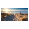 Banjado Magnettafel 78x37cm Magnetwand Schwarz Aus Metall Magnetpinnwand Pinnwand Inkl. 4 Magnete Motiv Nordseestrand