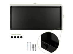 Banjado Magnettafel 78x37cm Magnetwand Schwarz Aus Metall Magnetpinnwand Pinnwand Inkl. 4 Magnete Motiv Nordseestrand