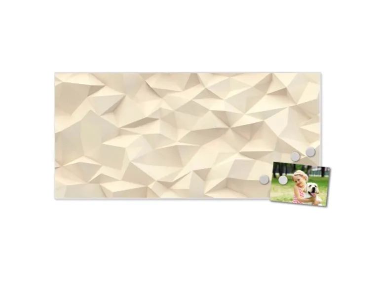 Banjado Magnettafel 78x37cm Magnetwand Weiß Aus Metall Magnetpinnwand Pinnwand Inkl. 4 Magnete Motiv Steinwand 2