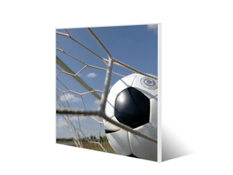 Banjado Magnettafel 50x50cm Magnetwand Weiß Aus Metall Magnetpinnwand Pinnwand Inkl. 4 Magnete Motiv Fußball