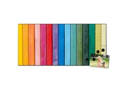 Banjado Magnettafel 78x37cm Magnetwand Schwarz Aus Metall Magnetpinnwand Pinnwand Inkl. 4 Magnete Motiv Regenbogenfarben