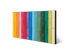 Banjado Magnettafel 78x37cm Magnetwand Schwarz Aus Metall Magnetpinnwand Pinnwand Inkl. 4 Magnete Motiv Regenbogenfarben
