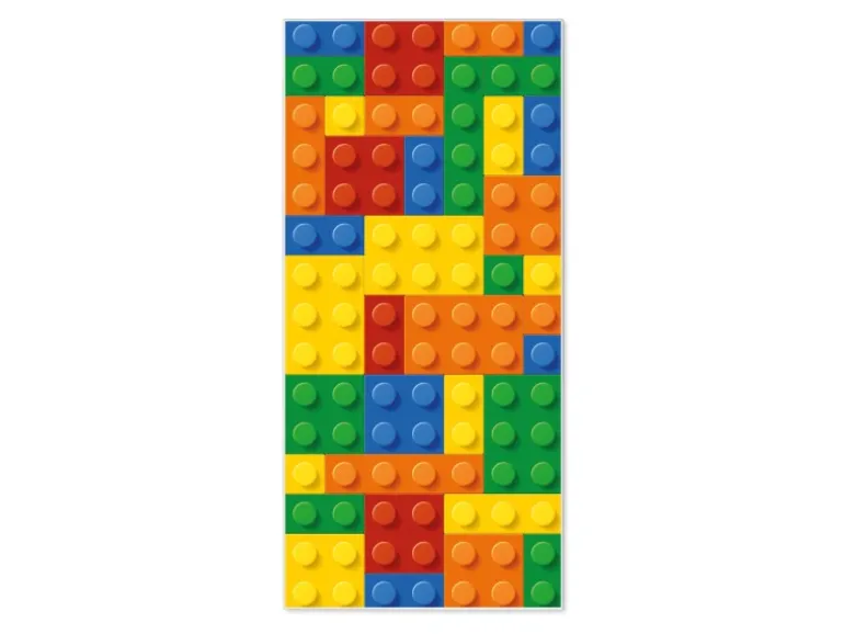 Banjado Magnettafel 37x78cm Magnetwand Weiß Aus Metall Magnetpinnwand Pinnwand Inkl. 4 Magnete Motiv Bausteine