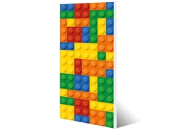 Banjado Magnettafel 37x78cm Magnetwand Weiß Aus Metall Magnetpinnwand Pinnwand Inkl. 4 Magnete Motiv Bausteine