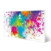 Banjado Magnettafel 78x37cm Magnetwand Weiß Aus Metall Magnetpinnwand Pinnwand Inkl. 4 Magnete Motiv Farbspritzer