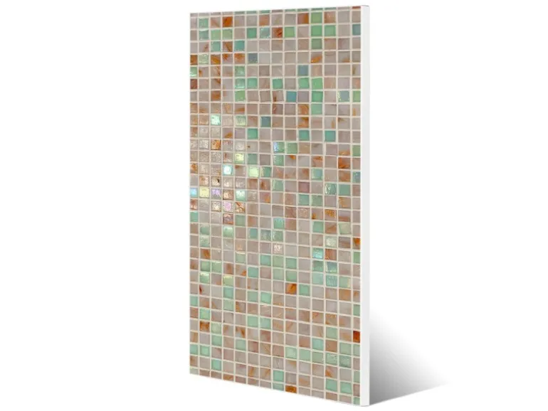 Banjado Magnettafel 37x78cm Magnetwand Weiß Aus Metall Magnetpinnwand Pinnwand Inkl. 4 Magnete Motiv Grüne Fliesen