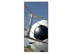 Banjado Magnettafel 37x78cm Magnetwand Schwarz Aus Metall Magnetpinnwand Pinnwand Inkl. 4 Magnete Motiv Fußball