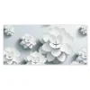Banjado Magnettafel 78x37cm Magnetwand Weiß Aus Metall Magnetpinnwand Pinnwand Inkl. 4 Magnete Motiv Papier Lotus