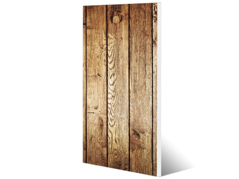 Banjado Magnettafel 37x78cm Magnetwand Weiß Aus Metall Magnetpinnwand Pinnwand Inkl. 4 Magnete Motiv Geöltes Holz