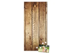 Banjado Magnettafel 37x78cm Magnetwand Weiß Aus Metall Magnetpinnwand Pinnwand Inkl. 4 Magnete Motiv Geöltes Holz
