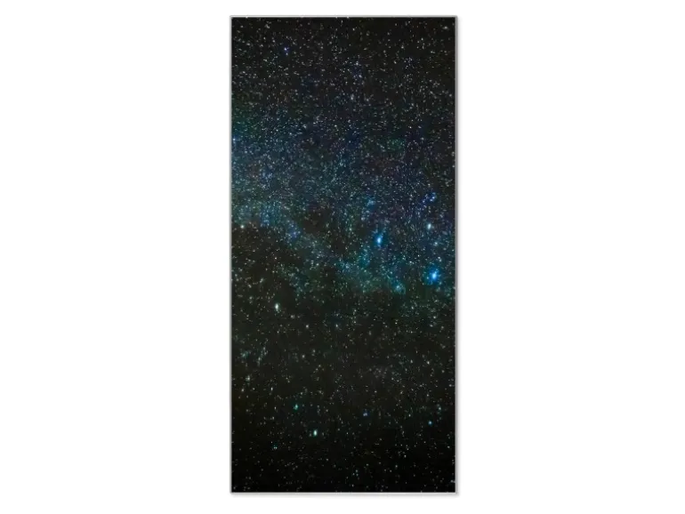 Banjado Magnettafel 37x78cm Magnetwand Silber Aus Metall Magnetpinnwand Pinnwand Inkl. 4 Magnete Motiv Nachthimmel