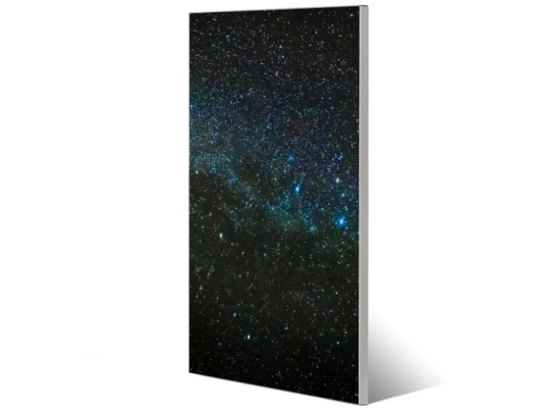 Banjado Magnettafel 37x78cm Magnetwand Silber Aus Metall Magnetpinnwand Pinnwand Inkl. 4 Magnete Motiv Nachthimmel