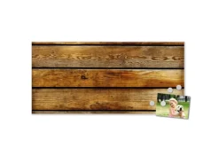 Banjado Magnettafel 78x37cm Magnetwand Weiß Aus Metall Magnetpinnwand Pinnwand Inkl. 4 Magnete Motiv Holzbretter