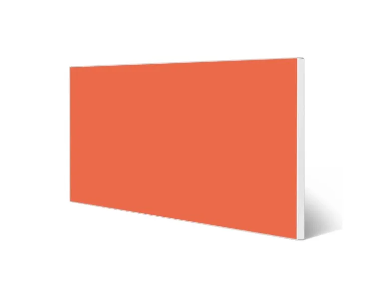 Banjado Magnettafel 78x37cm Magnetwand Weiß Aus Metall Magnetpinnwand Pinnwand Inkl. 4 Magnete Motiv Orange