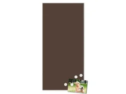 Banjado Magnettafel 37x78cm Magnetwand Weiß Aus Metall Magnetpinnwand Pinnwand Inkl. 4 Magnete Motiv Schokobraun