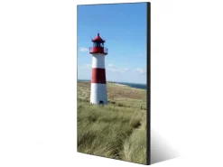 Banjado Magnettafel 37x78cm Magnetwand Schwarz Aus Metall Magnetpinnwand Pinnwand Inkl. 4 Magnete Motiv Leuchtturm