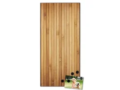 Banjado Magnettafel 37x78cm Magnetwand Schwarz Aus Metall Magnetpinnwand Pinnwand Inkl. 4 Magnete Motiv Bambusholz