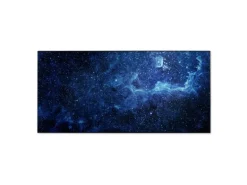 Banjado Magnettafel 78x37cm Magnetwand Schwarz Aus Metall Magnetpinnwand Pinnwand Inkl. 4 Magnete Motiv Galaxie