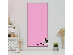 Banjado Magnettafel 37x78cm Magnetwand Schwarz Aus Metall Magnetpinnwand Pinnwand Inkl. 4 Magnete Motiv Rose