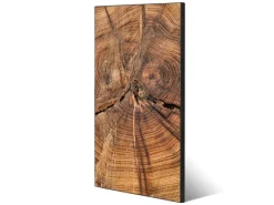 Banjado Magnettafel 37x78cm Magnetwand Schwarz Aus Metall Magnetpinnwand Pinnwand Inkl. 4 Magnete Motiv Jahresringe