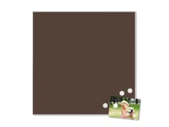 Banjado Magnettafel 50x50cm Magnetwand Weiß Aus Metall Magnetpinnwand Pinnwand Inkl. 4 Magnete Motiv Schokobraun