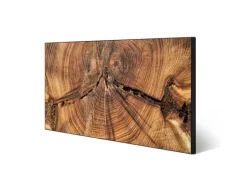 Banjado Magnettafel 78x37cm Magnetwand Schwarz Aus Metall Magnetpinnwand Pinnwand Inkl. 4 Magnete Motiv Jahresringe