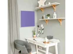 Banjado Magnettafel 50x50cm Magnetwand Weiß Aus Metall Magnetpinnwand Pinnwand Inkl. 4 Magnete Motiv Lavendel