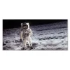 Banjado Magnettafel 78x37cm Magnetwand Silber Aus Metall Magnetpinnwand Pinnwand Inkl. 4 Magnete Motiv Astronaut