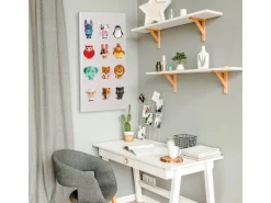 Banjado Magnettafel 37x78cm Magnetwand Weiß Aus Metall Magnetpinnwand Pinnwand Inkl. 4 Magnete Motiv Freunde