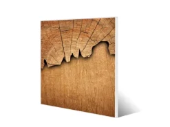 Banjado Magnettafel 50x50cm Magnetwand Weiß Aus Metall Magnetpinnwand Pinnwand Inkl. 4 Magnete Motiv Holz