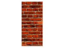 Banjado Magnettafel 37x78cm Magnetwand Weiß Aus Metall Magnetpinnwand Pinnwand Inkl. 4 Magnete Motiv Ziegelwand