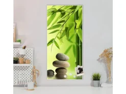 Banjado Magnettafel 37x78cm Magnetwand Weiß Aus Metall Magnetpinnwand Pinnwand Inkl. 4 Magnete Motiv Innere Ruhe