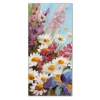 Banjado Magnettafel 37x78cm Magnetwand Silber Aus Metall Magnetpinnwand Pinnwand Inkl. 4 Magnete Motiv Sommerstrauss