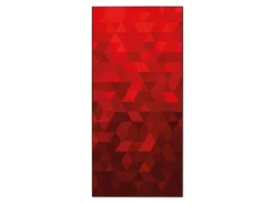 Banjado Magnettafel 37x78cm Magnetwand Schwarz Aus Metall Magnetpinnwand Pinnwand Inkl. 4 Magnete Motiv Dreiecke Rot