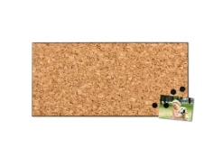 Banjado Magnettafel 78x37cm Magnetwand Schwarz Aus Metall Magnetpinnwand Pinnwand Inkl. 4 Magnete Motiv Kork